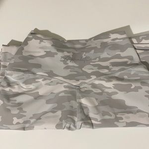 womens alphalete white camo leggings xs